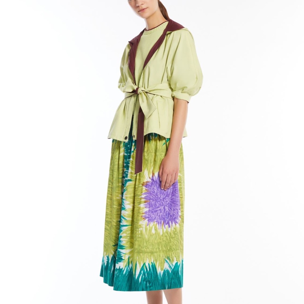 NewSeason NWT Weekend Max Mara Flora Printed Poplin Skirt Sz:M US6 Spring/Summer